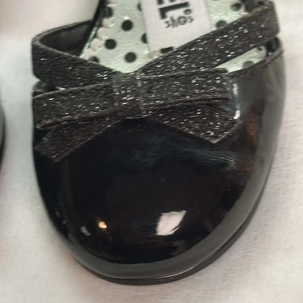 Rachel Shoes Little Girls Lil Betsy Black Patent Dress Shoe Size 7M